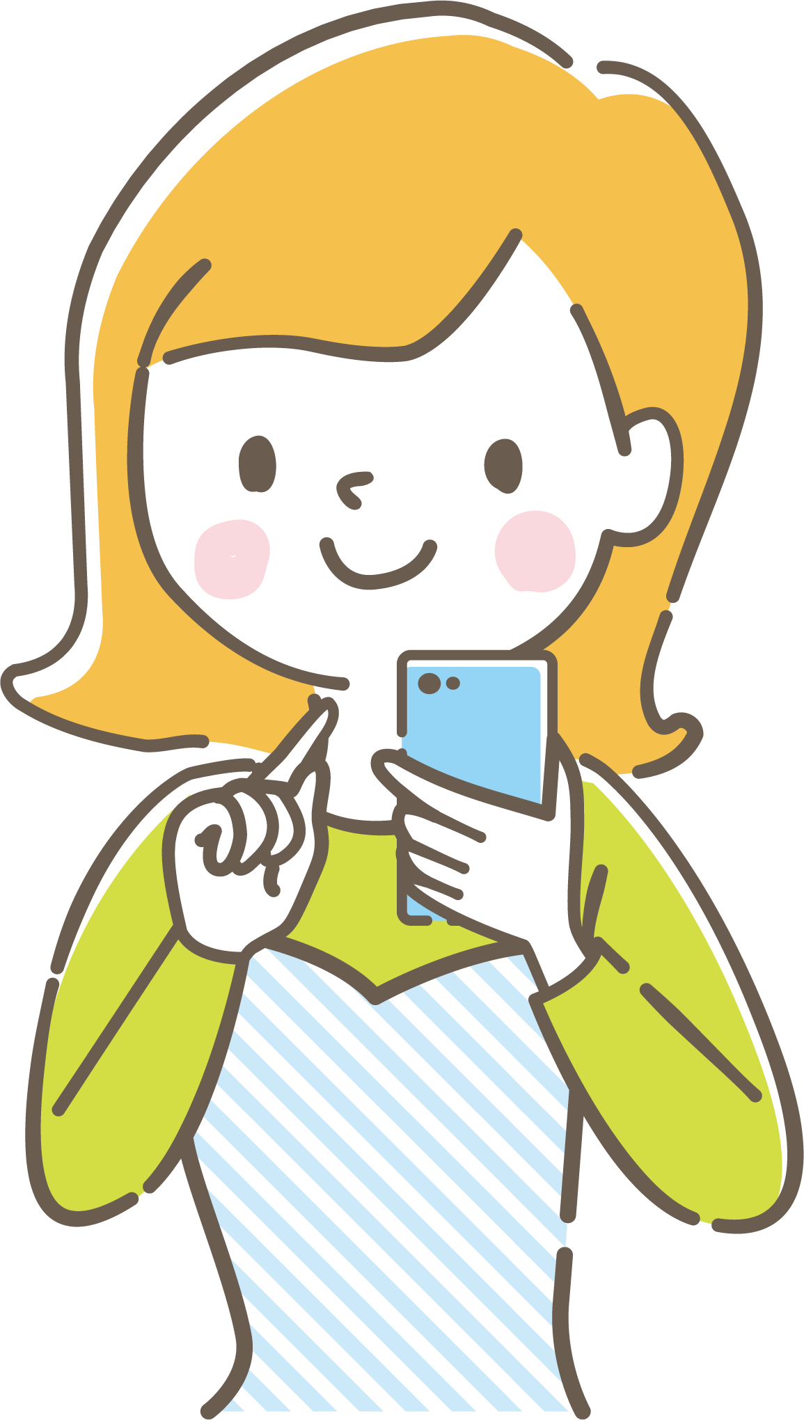 スマートフォンを操作している女性