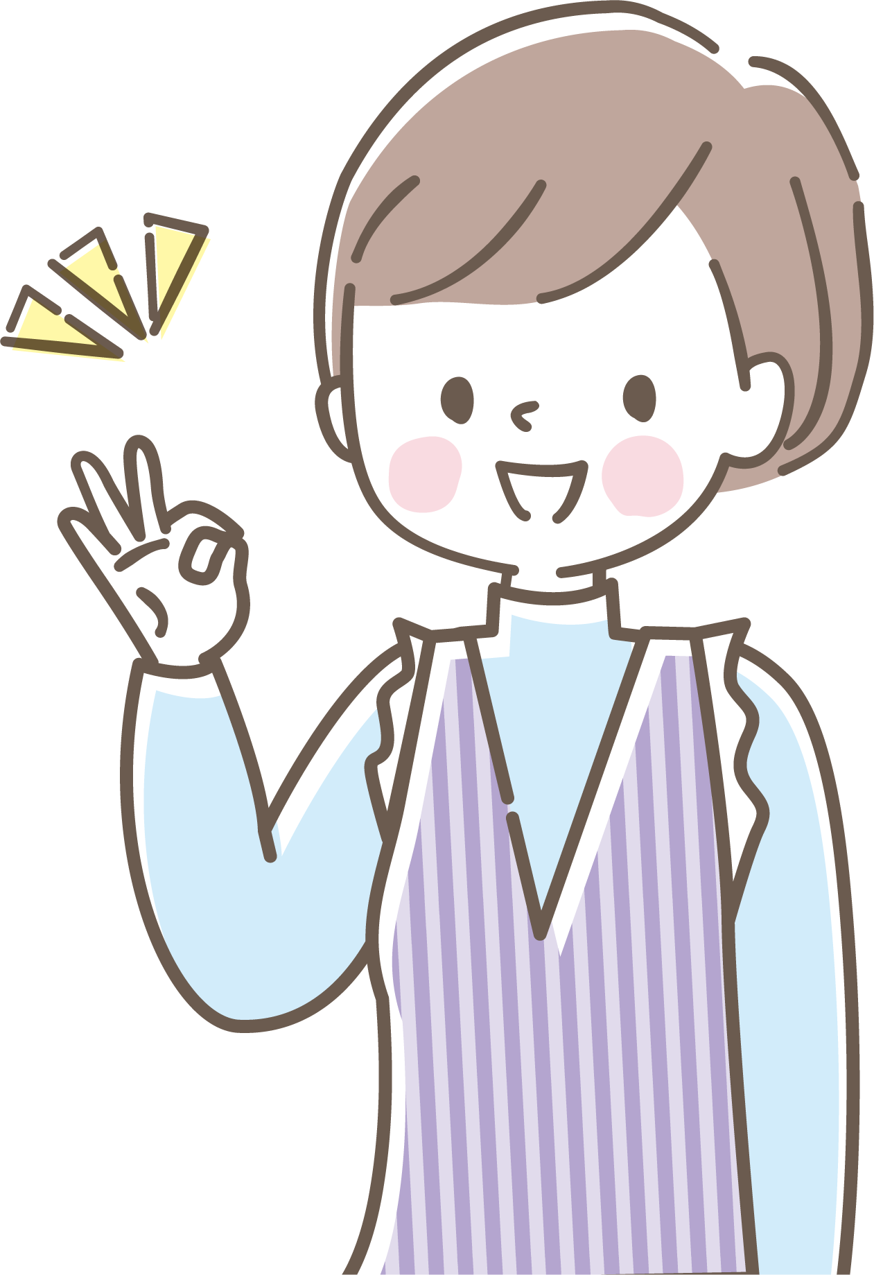 感想を伝える女性のイラスト
