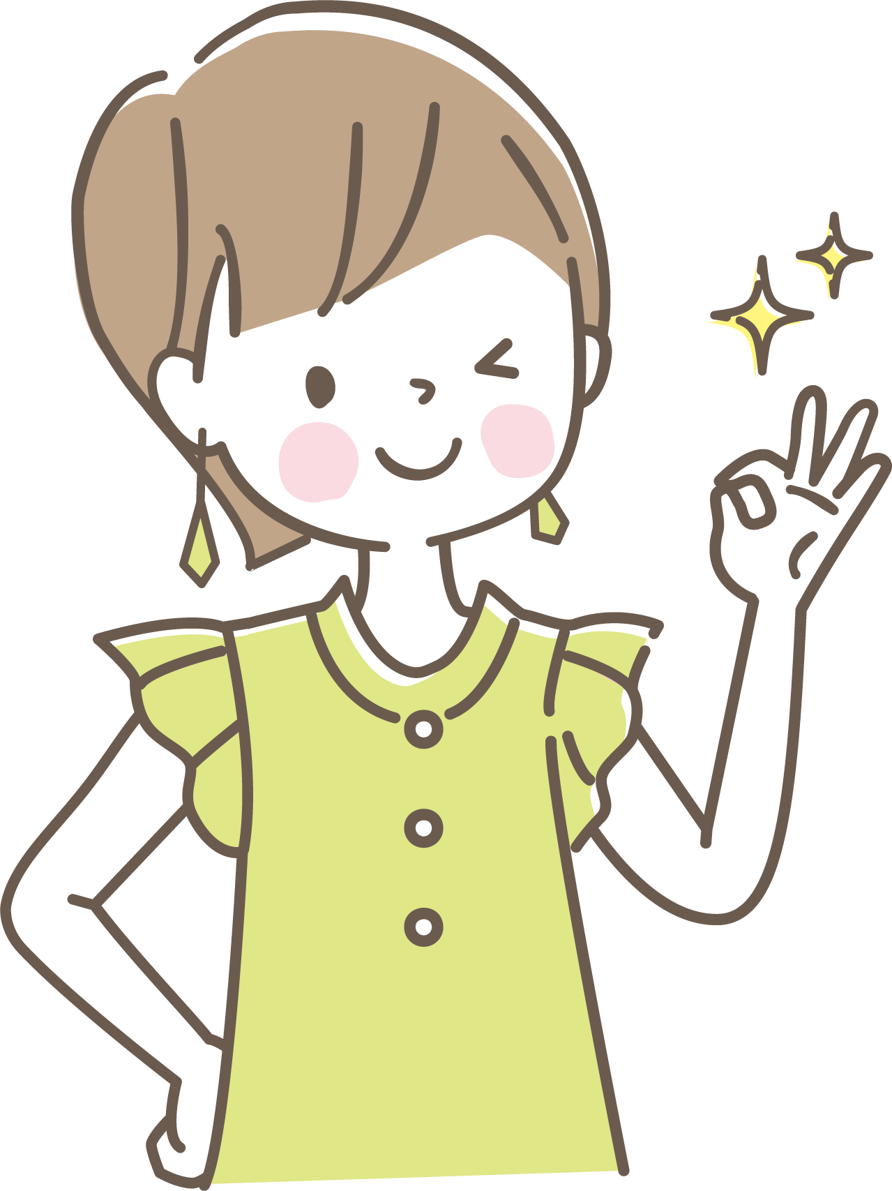 感想を伝える女性のイラスト