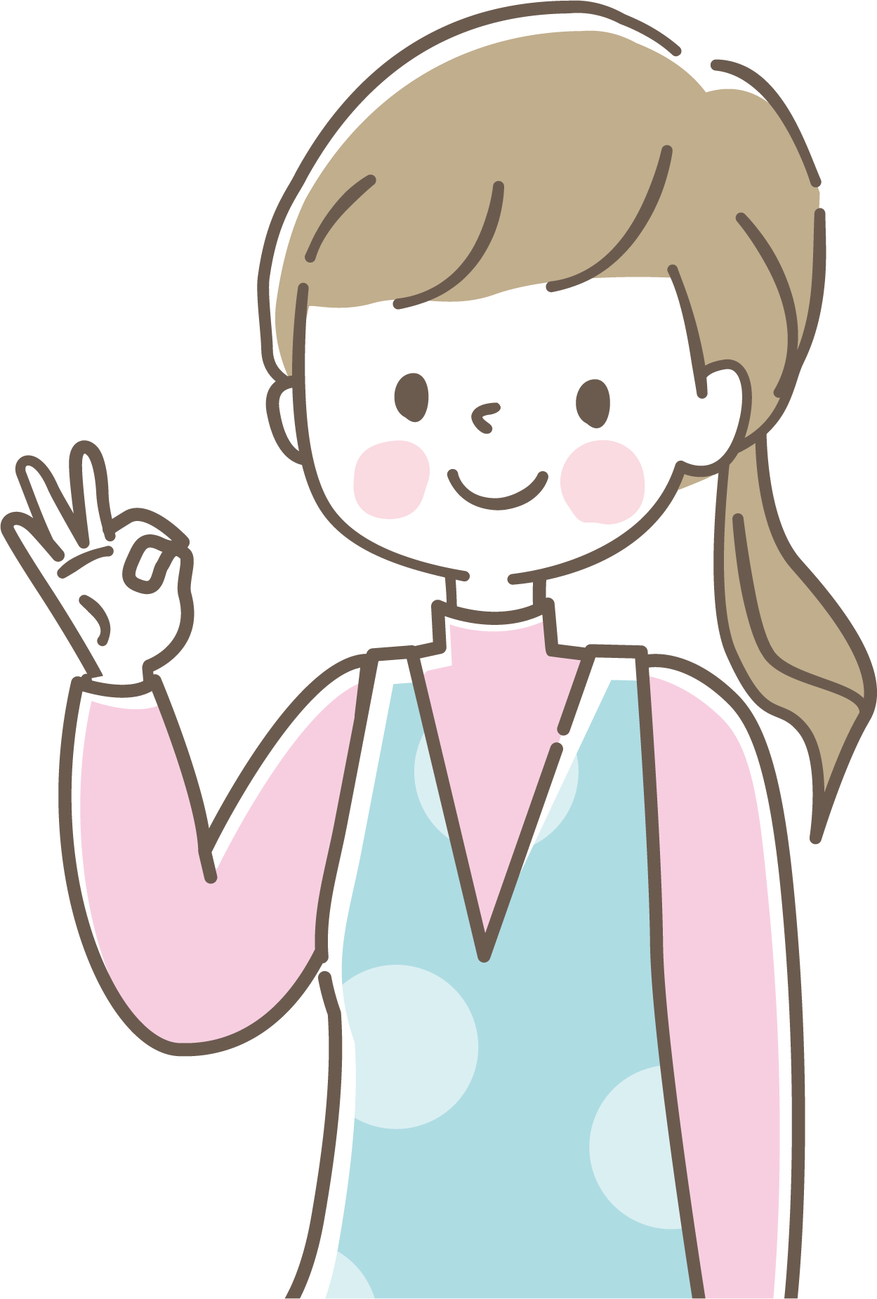 感想を伝える女性のイラスト