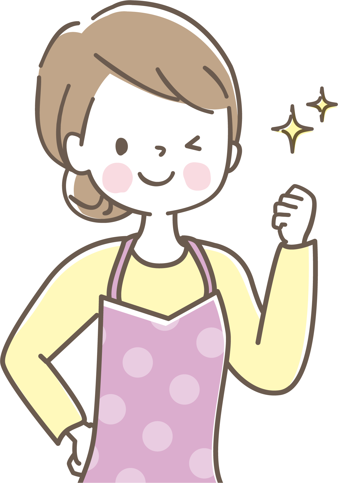 感想を伝える女性のイラスト