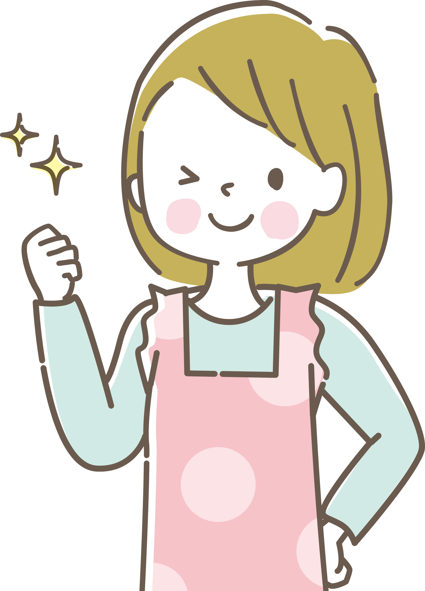 感想を伝える女性のイラスト